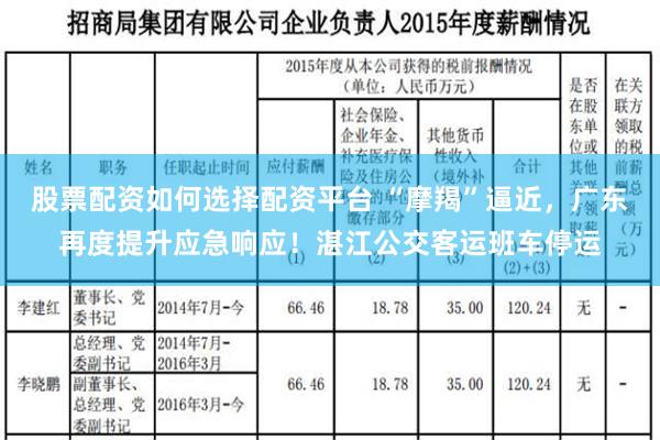 股票配资如何选择配资平台 “摩羯”逼近，广东再度提升应急响应！湛江公交客运班车停运