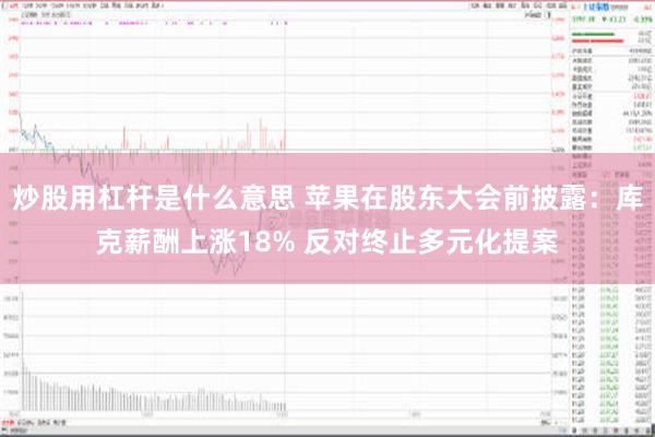 炒股用杠杆是什么意思 苹果在股东大会前披露：库克薪酬上涨18% 反对终止多元化提案